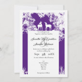 Imitate aus Holz Paperschnitt lila Einladung (Vorderseite)