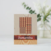Imitate aus Holz Postkarte (Stehend Vorderseite)