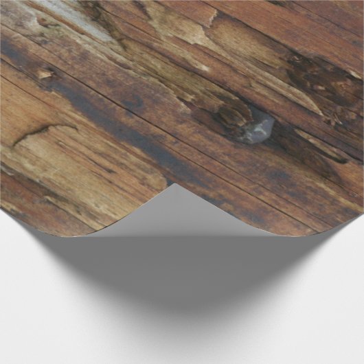 Imitate aus Holz Rustikales Musterpapier Geschenkpapier (Ecke)