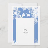 Imitate aus Holz schneiden blaue Hochzeit Einladung (Rückseite)