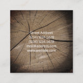 Imitate aus Holzstämmen Quadratische Visitenkarte (Rückseite)