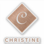 Imitate aus Kupfermonogramm, aus Metall, braun, In Aufkleber (Vorderseite)