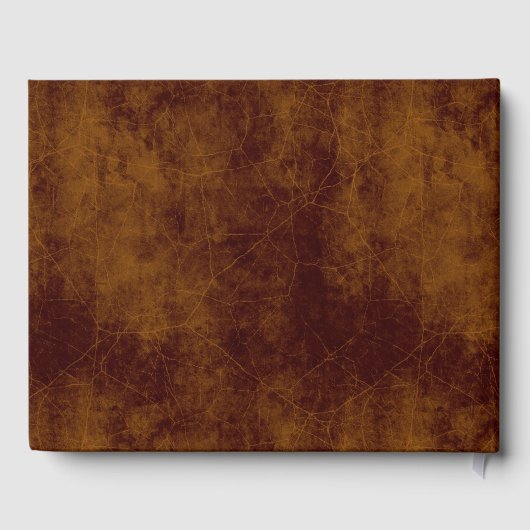 Imitate aus Leder, braun und weiß Gästebuch (Rückseite)