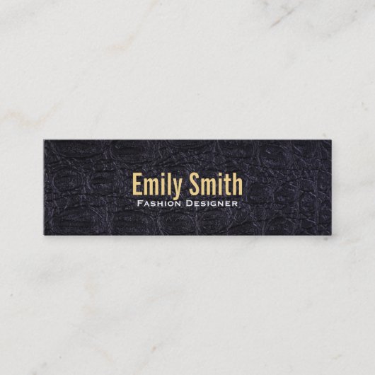 Imitate aus Leder (Krokodil) Mini Visitenkarte (Vorderseite)