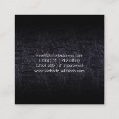 Imitate aus Leder (Krokodil) Quadratische Visitenkarte (Rückseite)