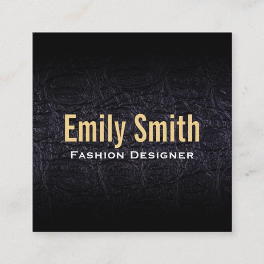 Imitate aus Leder (Krokodil) Quadratische Visitenkarte (Vorderseite)