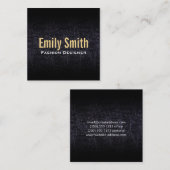 Imitate aus Leder (Krokodil) Quadratische Visitenkarte (Vorne/Hinten)