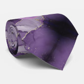 Imitate aus lila Marmor Gold Akzentuieren benutzer Krawatte (Gerollt)