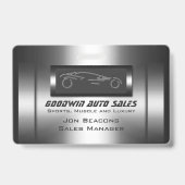 Imitate aus Metall, Auto aus Silber - Auto - Vertr Ausweis (Rückseite)