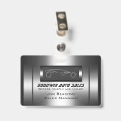Imitate aus Metall, Auto aus Silber - Auto - Vertr Ausweis (Rückseite mit Clip)