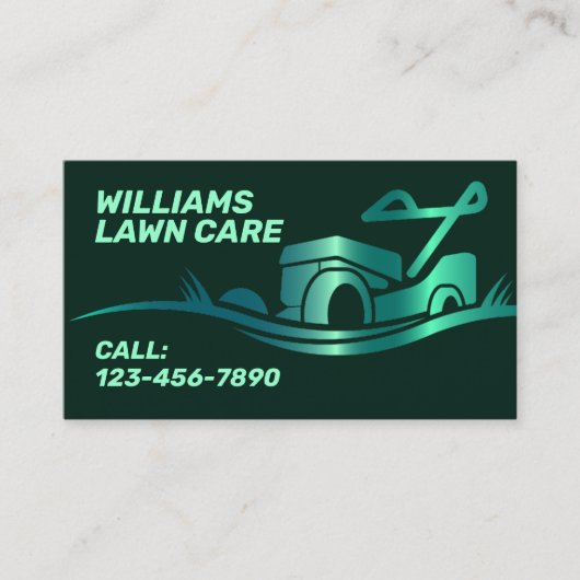 Imitate aus Metallrasenmäher Visitenkarte (Vorderseite)