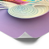 Imitate aus Regenbogen schneiden Papier Poster (Ecke)