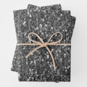 Imitate aus Schwarz und Weiß, Glitzer Geschenkpapier Set (Beispiel)