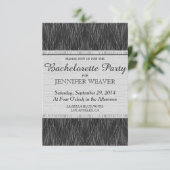 Imitate aus schwarzem und weißem Satin Einladung (Stehend Vorderseite)