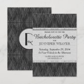 Imitate aus schwarzem und weißem Satin Einladung (Vorne/Hinten)