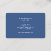 Imitate aus schwarzen und blauen Streifen Visitenkarte (Rückseite)