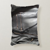 Imitate aus Schwermetall Leder Black Biker Jacket Dekokissen (Vorderseite(Vertikal))