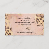 Imitate aus Tiermustern - Gold Gitter Monogram Visitenkarte (Rückseite)