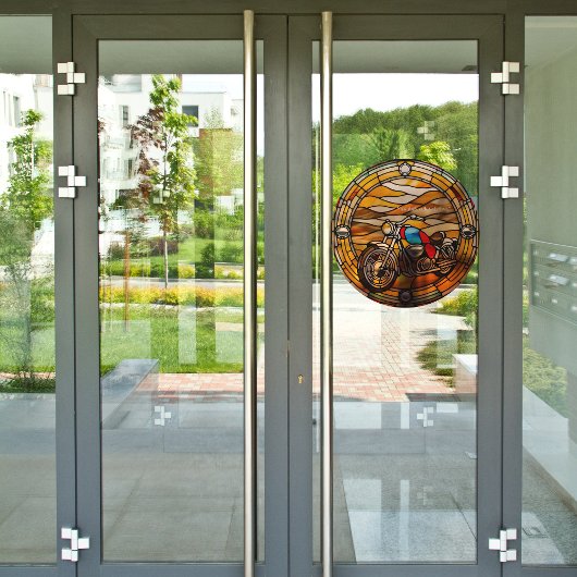 Imitate aus verklebtem Glas, rund, individuell ein Fensteraufkleber