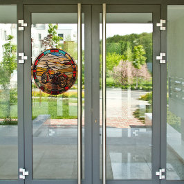 Imitate aus verklebtem Glas, rund, individuell ein Fensteraufkleber