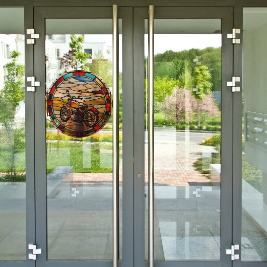 Imitate aus verklebtem Glas, rund, individuell ein Fensteraufkleber