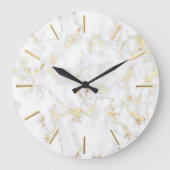 Imitate aus weißem Marmor Goldfolie Große Wanduhr (Vorderseite)
