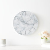 Imitate aus weißem Marmor Große Wanduhr (Zuhause)