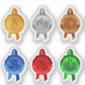 Imitate Award/Certificate Siegel Ribbons (6ClrInit Aufkleber (Vorderseite)