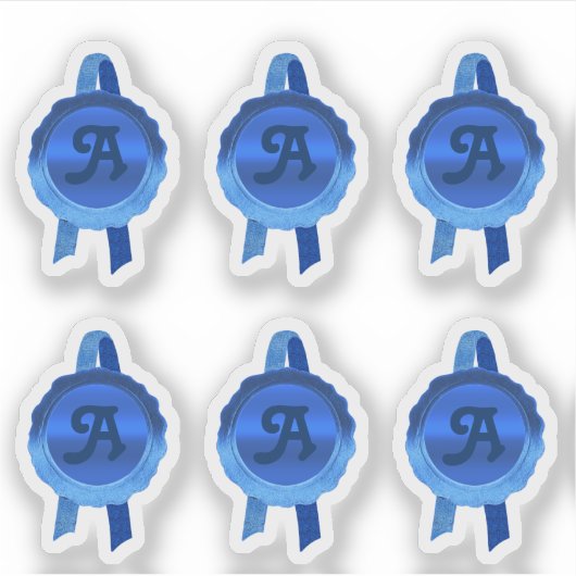 Imitate Award/Certificate Siegel Ribbons (Blue Ini Aufkleber (Vorderseite)