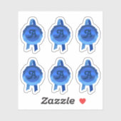 Imitate Award/Certificate Siegel Ribbons (Blue Ini Aufkleber (Blatt)