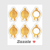 Imitate Award/Certificate Siegel Ribbons (Gold Ass Aufkleber (Blatt)