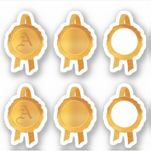 Imitate Award/Certificate Siegel Ribbons (Gold Ass Aufkleber (Vorderseite)