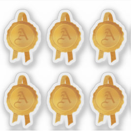 Imitate Award/Certificate Siegel Ribbons (Goldinit Aufkleber