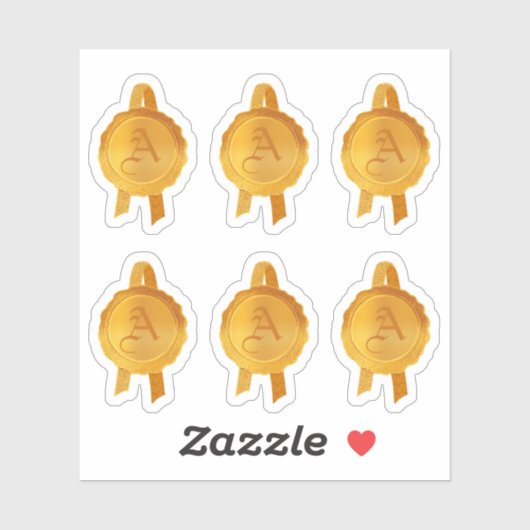 Imitate Award/Certificate Siegel Ribbons (Goldinit Aufkleber (Blatt)