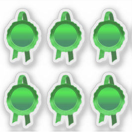 Imitate Award/Certificate Siegel Ribbons (Green Sc Aufkleber
