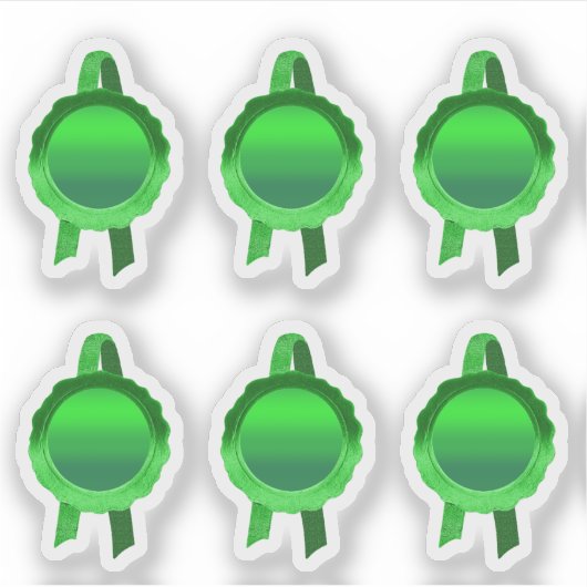 Imitate Award/Certificate Siegel Ribbons (Green Sc Aufkleber (Vorderseite)