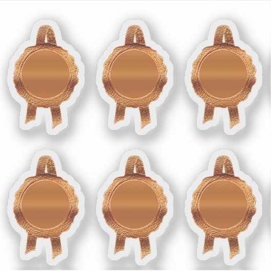 Imitate Award/Certificate Siegel Ribbons (PlainBro Aufkleber (Vorderseite)