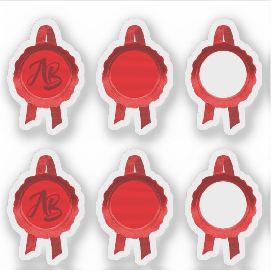 Imitate Award/Certificate Siegel Ribbons (Red Asso Aufkleber (Vorderseite)