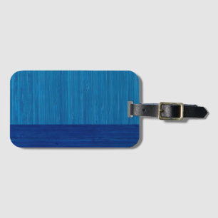 Imitate Bamboo Border Wood Grain in Cobalt Blue Gepäckanhänger