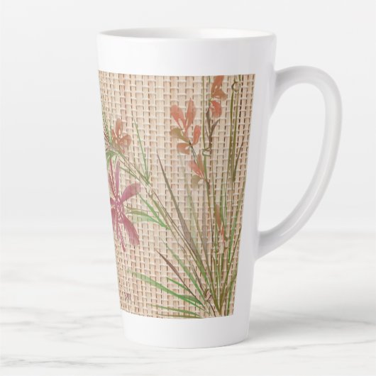 Imitate Bamboo Original Kunst Latte Tasse (Rechts)