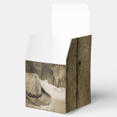Imitate Barn Wood und Cowboy Hat Western Hochzeit Geschenkschachtel (Geöffnet)