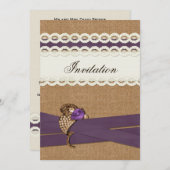 IMITATE begraben und bringen lila Hochzeit Einladung (Vorne/Hinten)