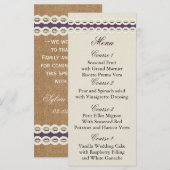 IMITATE begraben und bringen lila Hochzeit Menükarte (Vorne/Hinten)