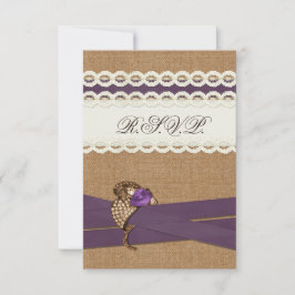 IMITATE begraben und bringen lila Hochzeit RSVP Karte