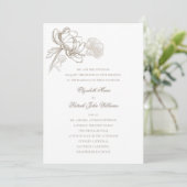 Imitate besticht durch feierliche klassische Hochz Einladung (Stehend Vorderseite)