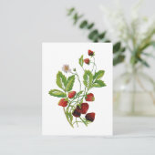 Imitate bestickt Frische Erdbeeren Postkarte (Stehend Vorderseite)