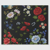 Imitate bestickt mit Rot und Blau Geschenkpapier (Flach)