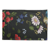 Imitate bestickt mit Rot und Blau Kissenbezug (Rückseite-Links)