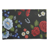 Imitate bestickt mit Rot und Blau Kissenbezug (Vorderseite-Rechts)