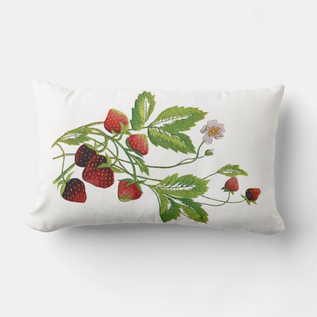 Imitate bestickt Strawberry Pillow Lendenkissen (Vorderseite)